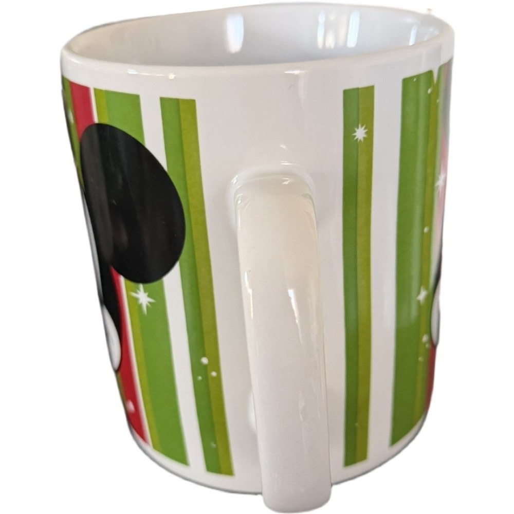 Mickey XL 24 Ounce Coffee Mug Holiday Scarf Disney Striped Drinking Cup - Picture 3 of 6